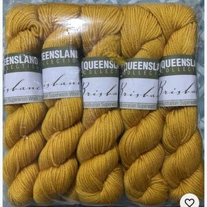 Brisbane Queensland Collection Yellow Wool Yarn.  10 skeins.